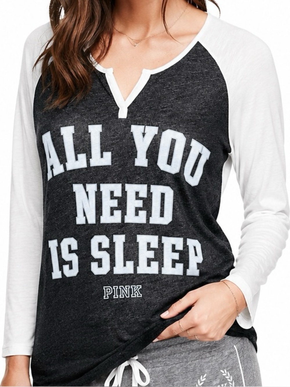 PINK Victoria’s Secret All You Need Is Sleep Lounge Tee M